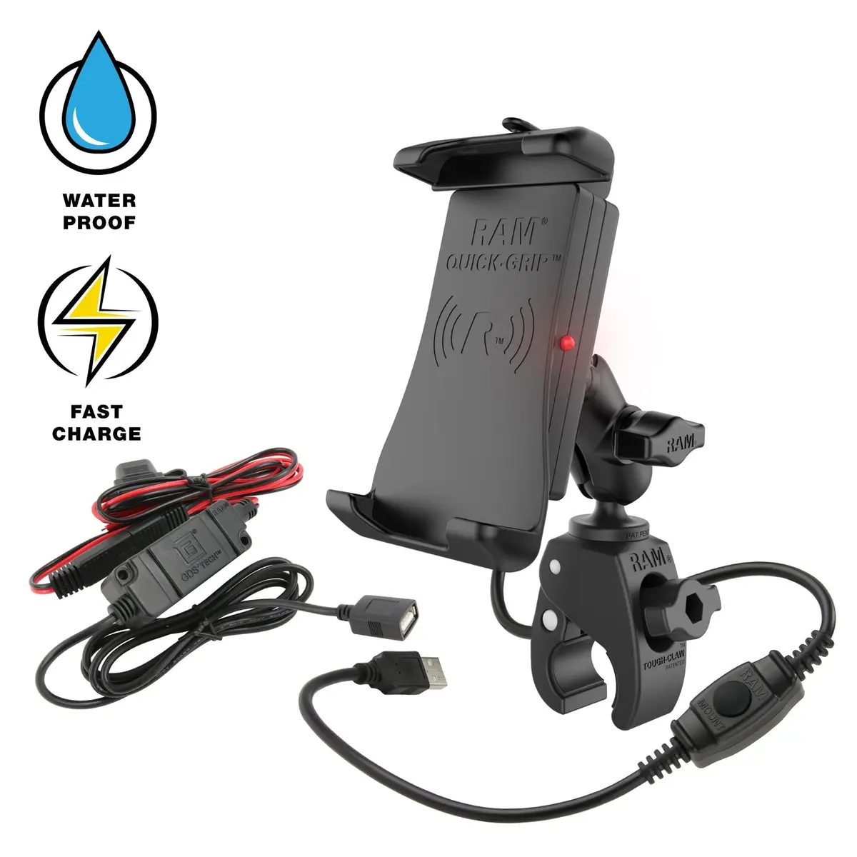 Wireless Charging  Quick Grip Ram Mount Short Arm 1