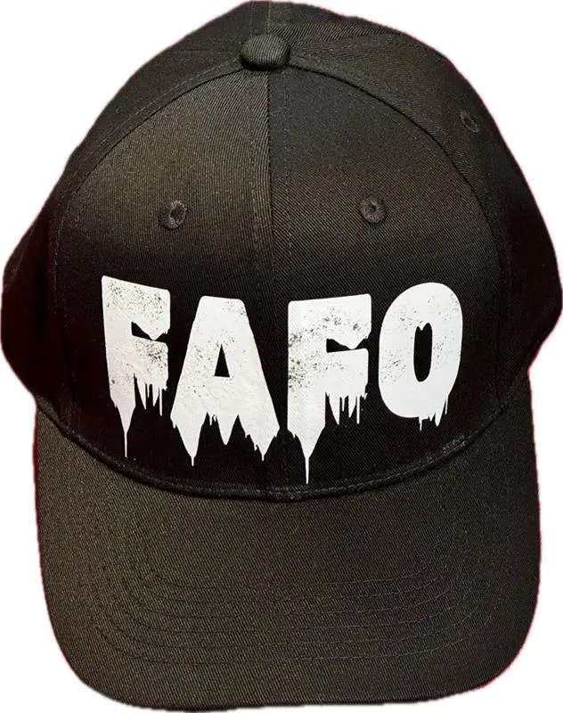 Curved Bill Strapped Black - Fafo Drip 1
