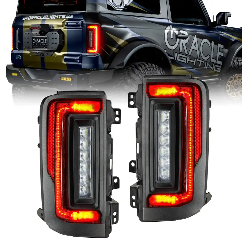 Oracle Flush Style Led Taillights - Tinted -2021+ Ford Bronco- 5892-504-T 1