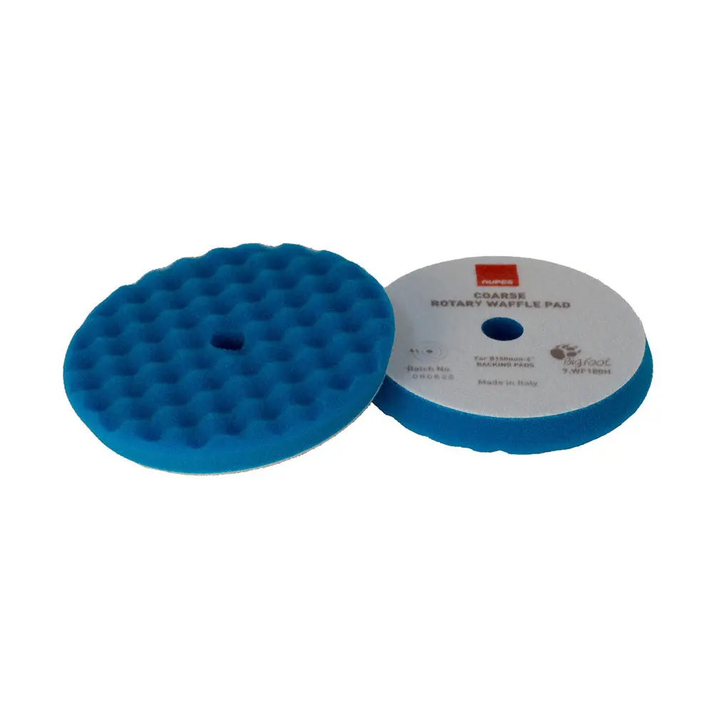 Rupes Velcro Waffle Coarse Polishing Foam Pad F/Rotary Polishers 90Mm - Blue [9.Wf90h] 1