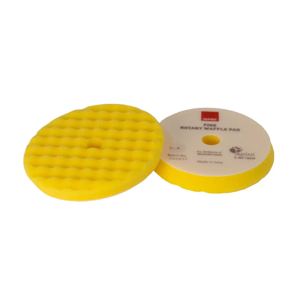 Rupes Velcro Waffle Fine Polishing Pad F/Rotary Polishers 90Mm - Yellow [9.Wf90m] 1