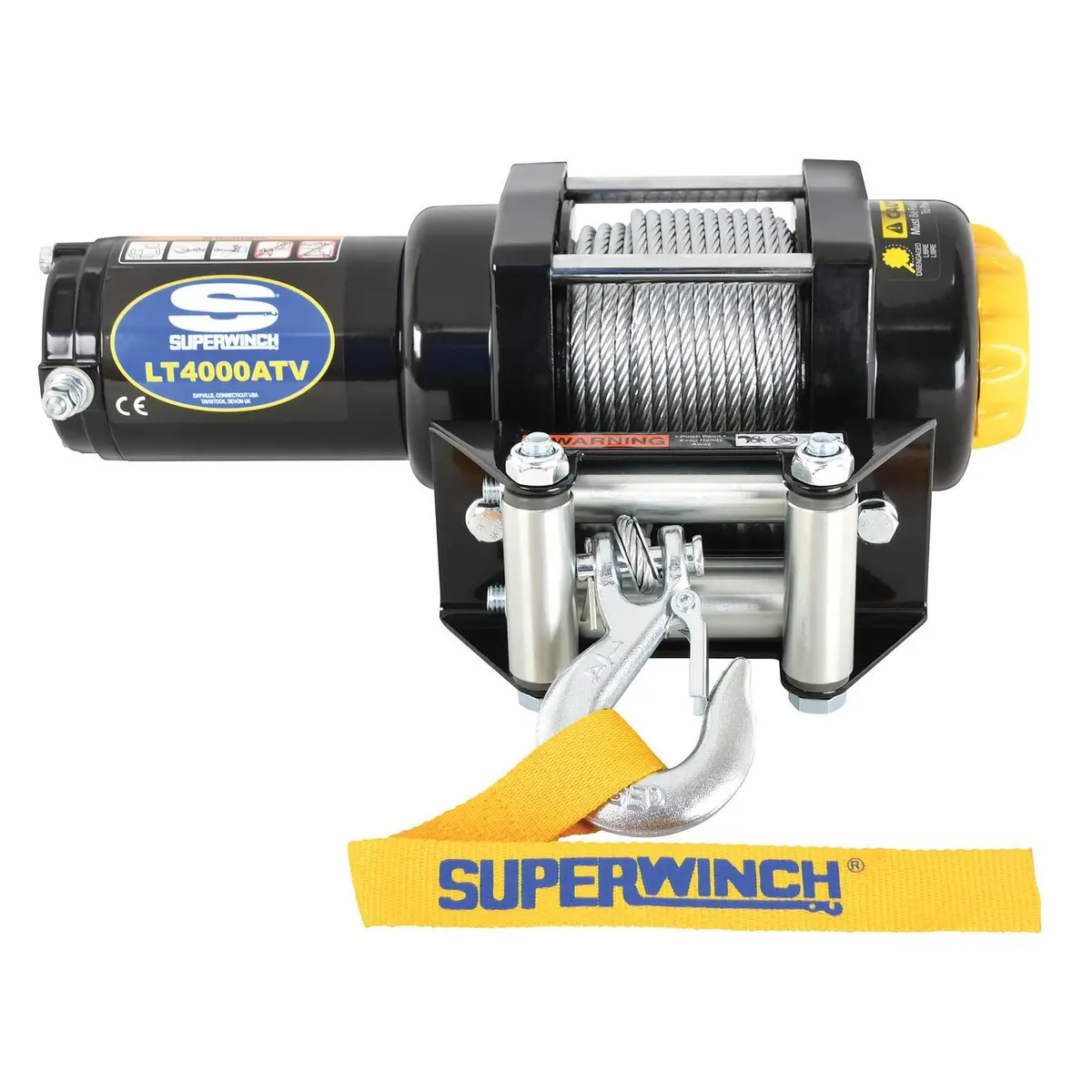 Lt4000 4000Lb 12V Dc Winch With Steel Wire Rope Black - 1140220 1