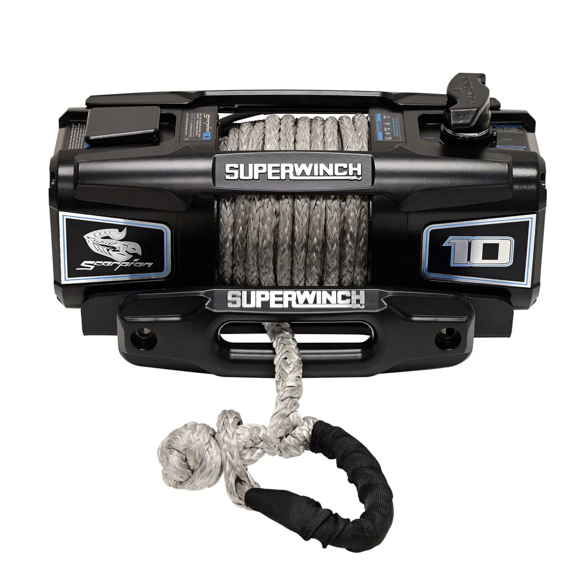 Scorpion 10000Lb 12V Dc Winch With Synthetic Rope Black - 1155401 1
