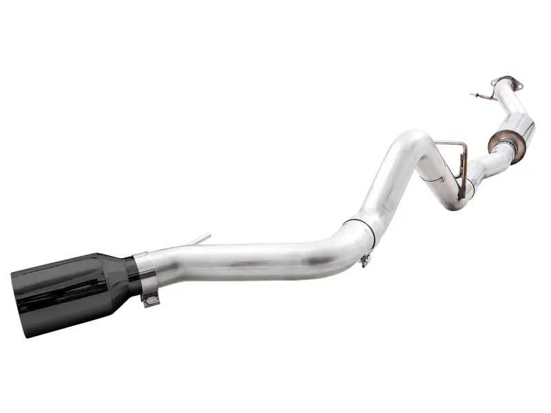 Awe Tuning 0Fg Single Rear Exit Exhaust W/Diamond Black Tip & Bash Guard - 2021+ Ford Bronco - Awe3015-23789 1