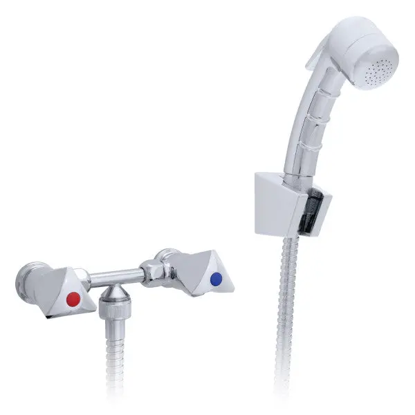 Ambassador Marine – Trinidad- 2H External Shower Mixer Small Chrome Sprayer, 6' Stainless Steel Marine Hose, Chrome – 134-0207-Cp 1