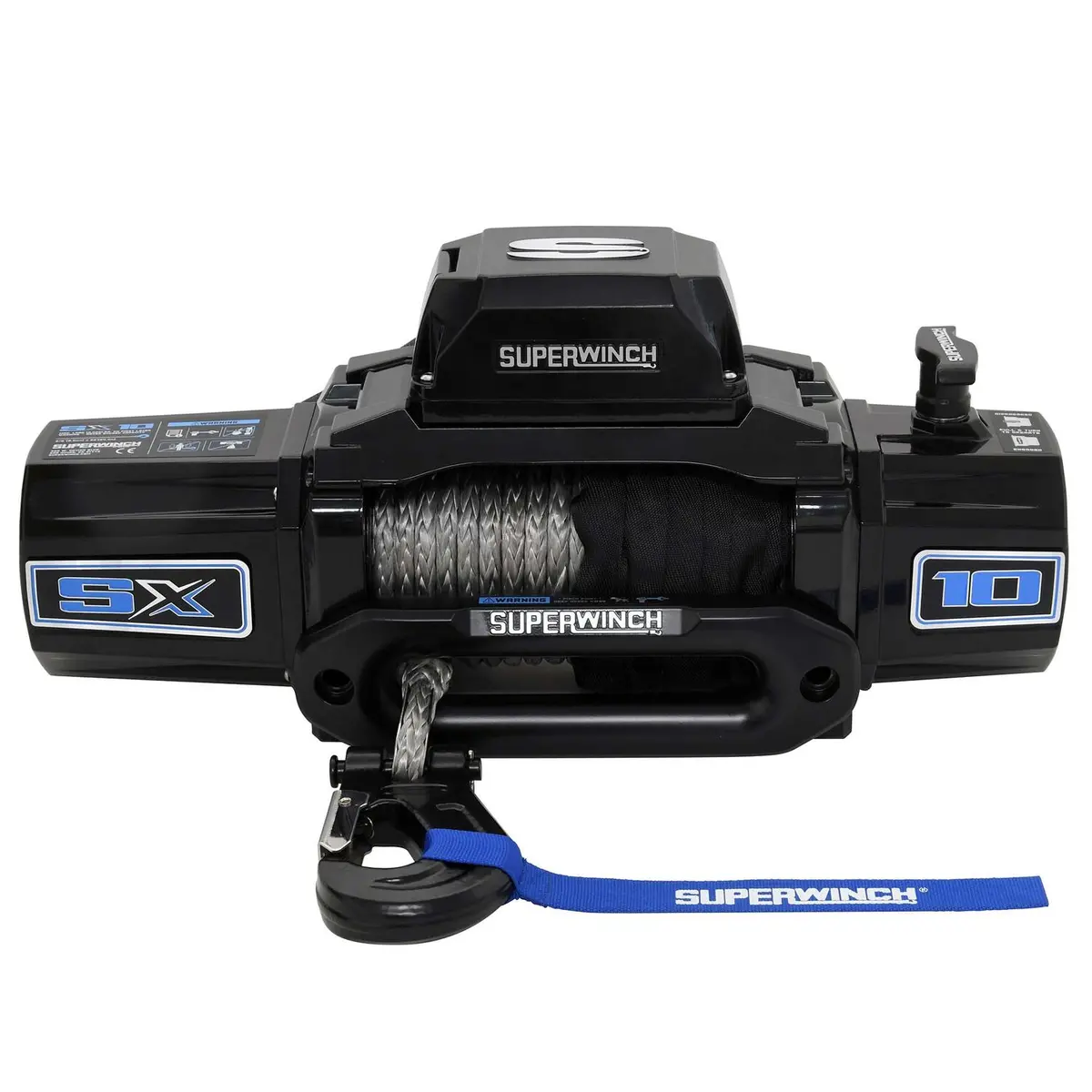 Sx10sr 10000 Lb 12V Dc Winch With Synthetic Rope Black - 1710203 1