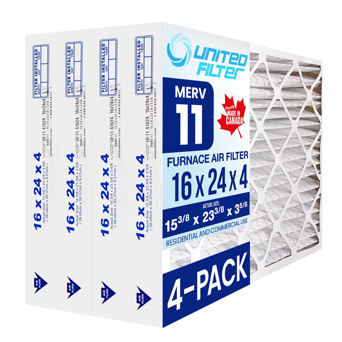 16X24x4 Merv 11 Furnace Filter 1