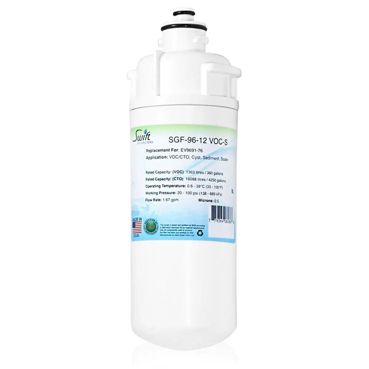 Sgf-96-12 Voc-S Compatible Office Filter For Everpure Ev9691-76 1