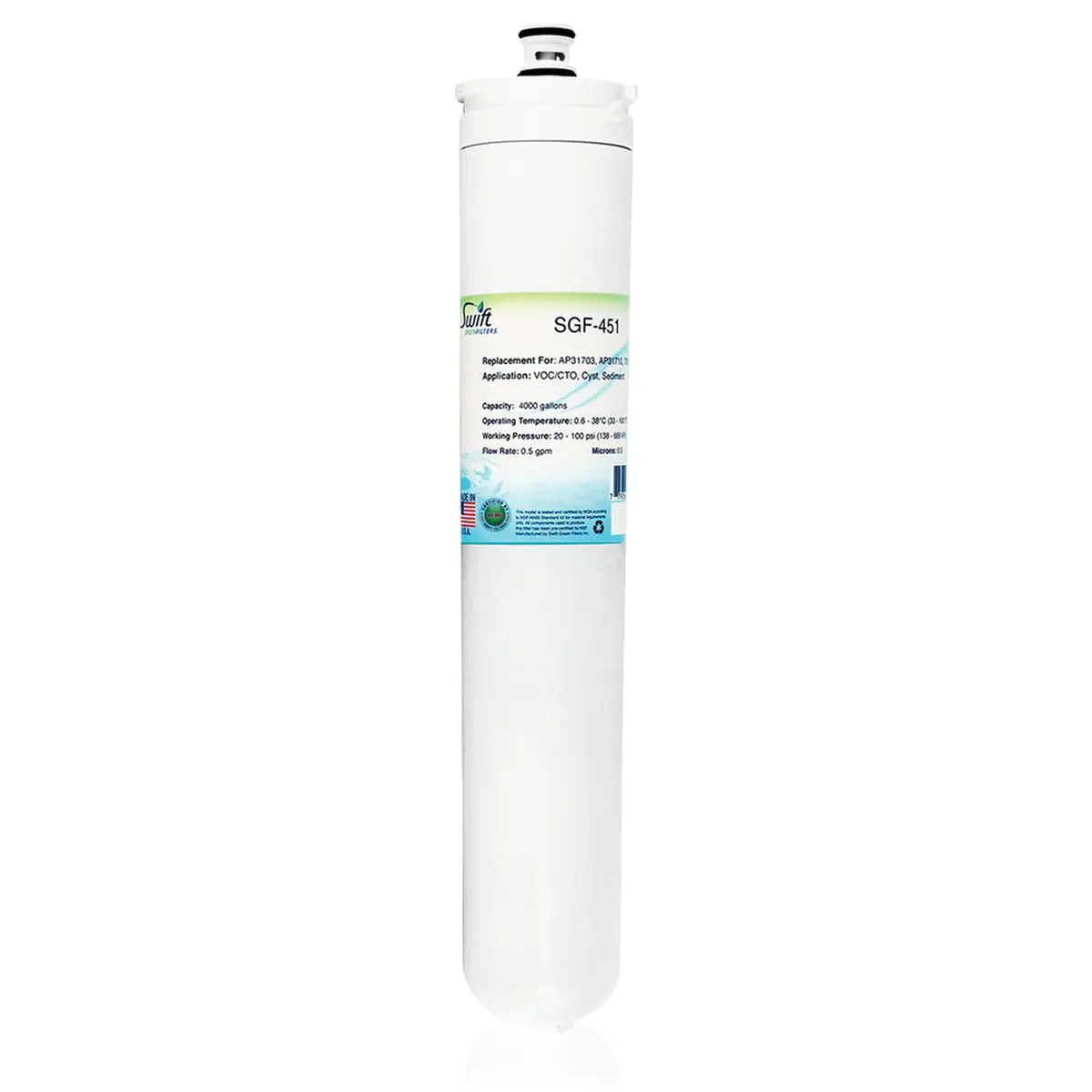 Sgf-451 Compatible Under Sink Filter For 3M Cs-452 1