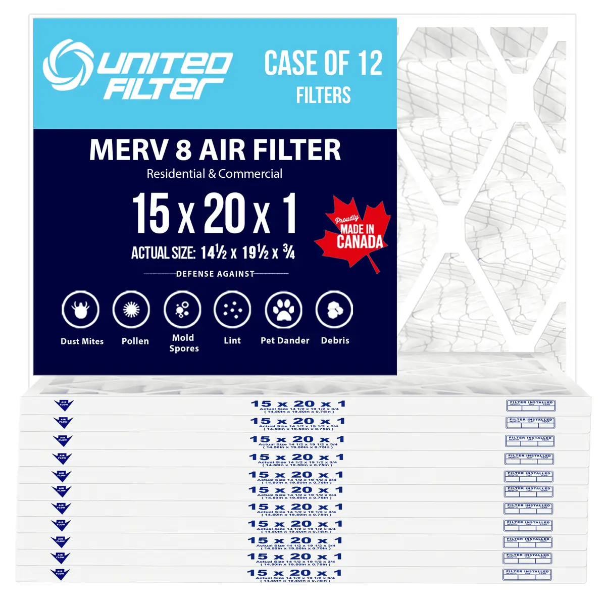 12X20x1 Merv 8 - 12 Pack 1