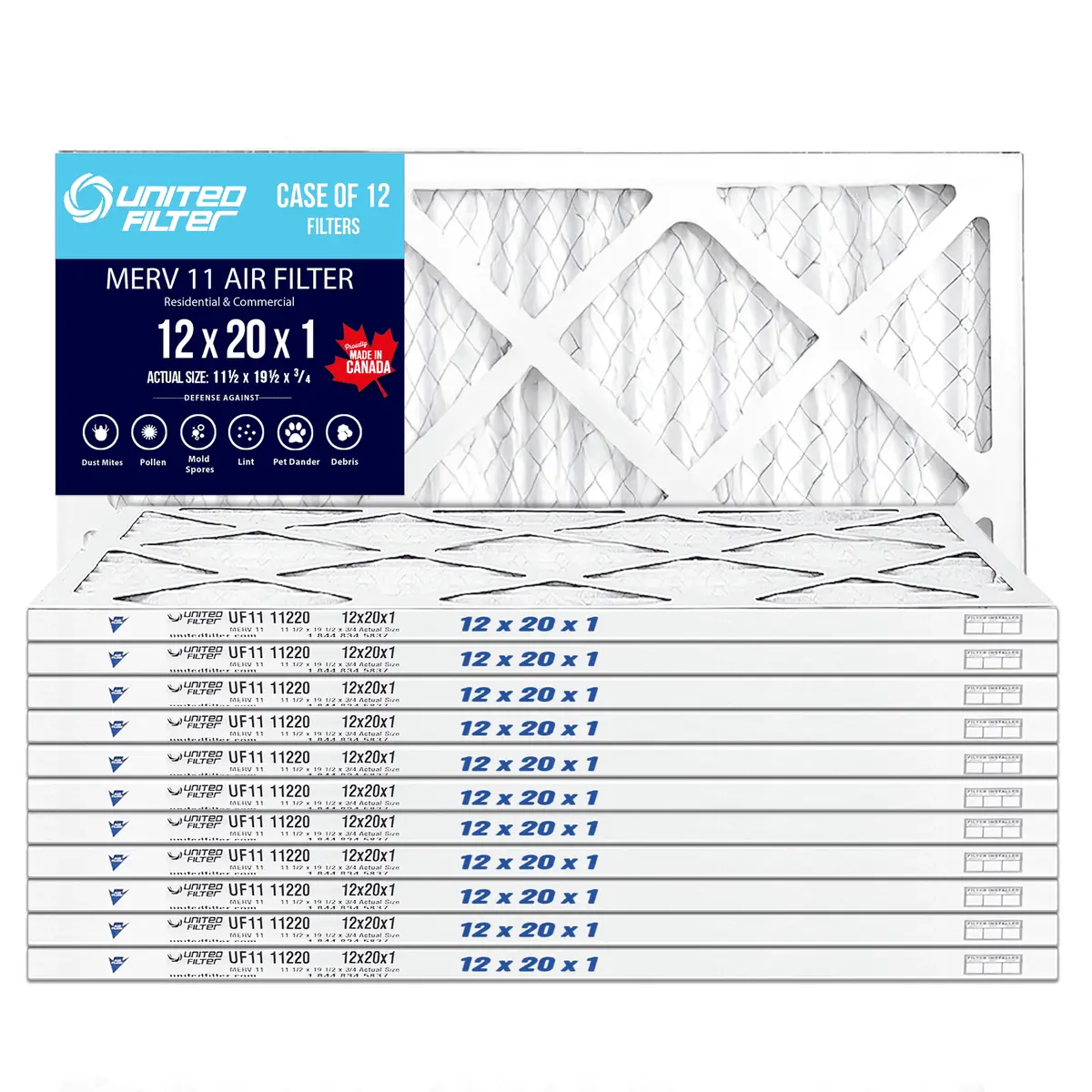 12X20x1 Merv 11 - 12 Pack 1