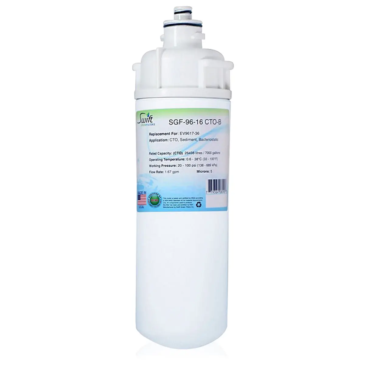 Sgf-96-16 Cto-B Compatible Food Service Filter For Everpure Ev9617-36 1