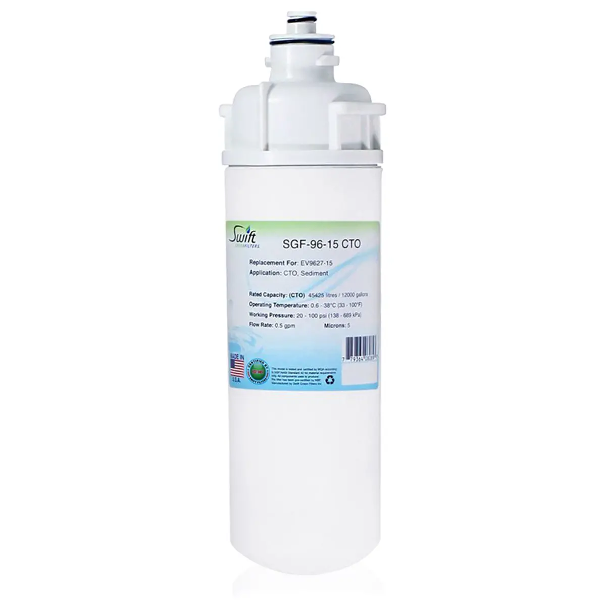 Sgf-96-15 Cto Compatible Food Service Filter For Everpure Ev9627-15 1