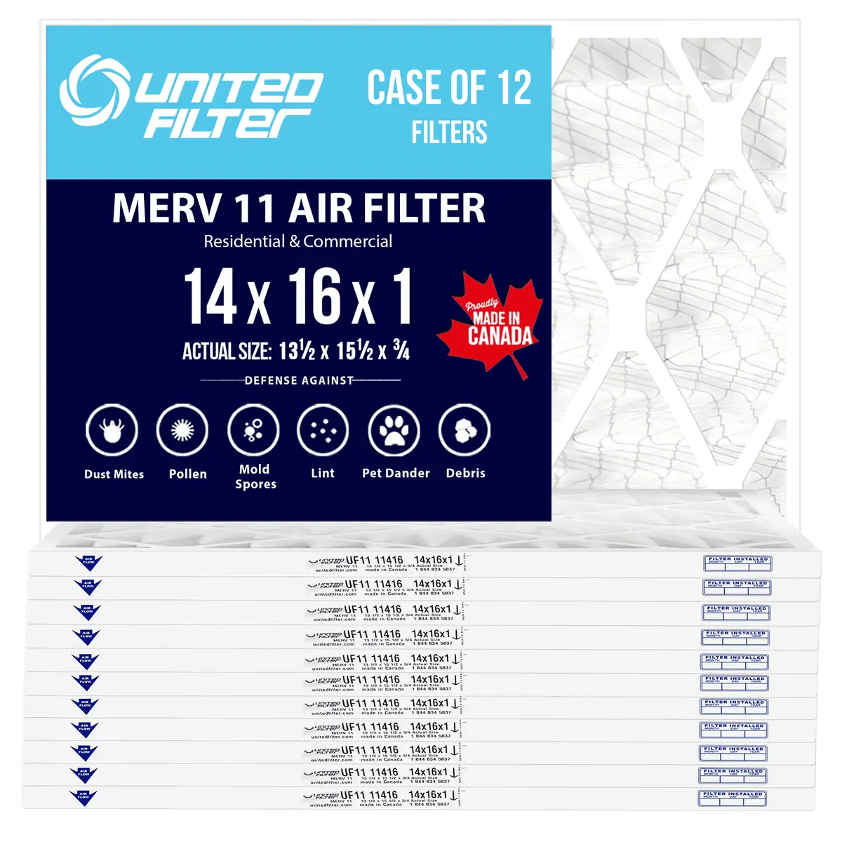 14X16x1 Merv 11 - 12 Pack 1