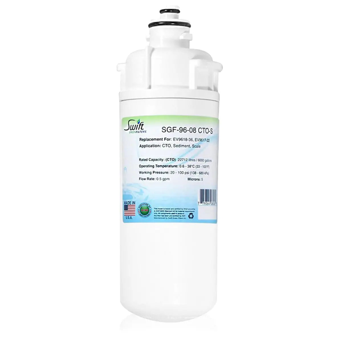 Sgf-96-08 Cto-S Compatible Office Filter For Everpure Ev9618-36 1