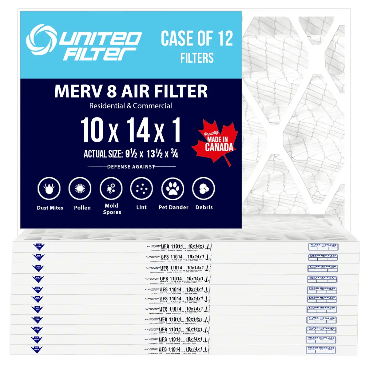 10X14x1 Merv 8 - 12 Pack 1