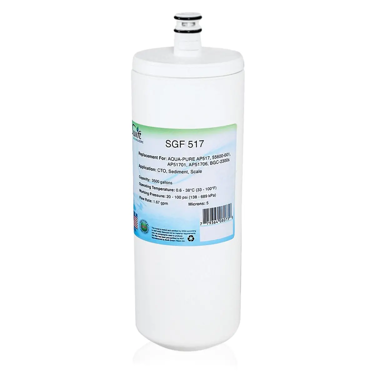 Sgf-517 Compatible Cold Beverage Dispenser Filter For Aqua-Pure Ap517 1