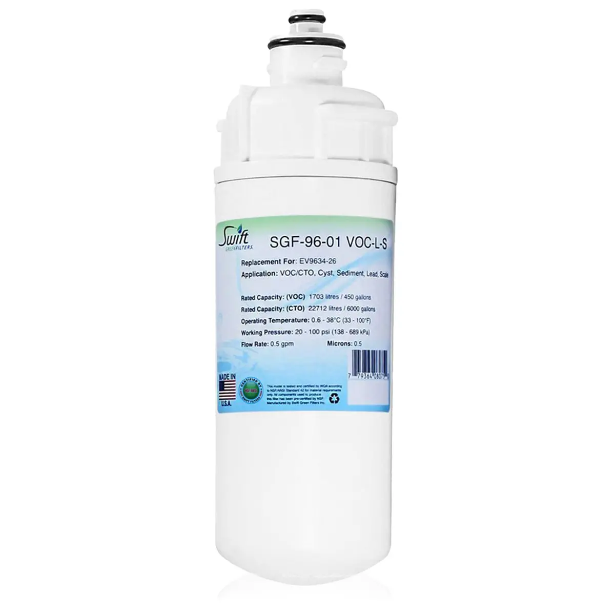 Sgf-96-01 Voc-L-S Compatible Office Filter For Everpure Ev9634-26 1