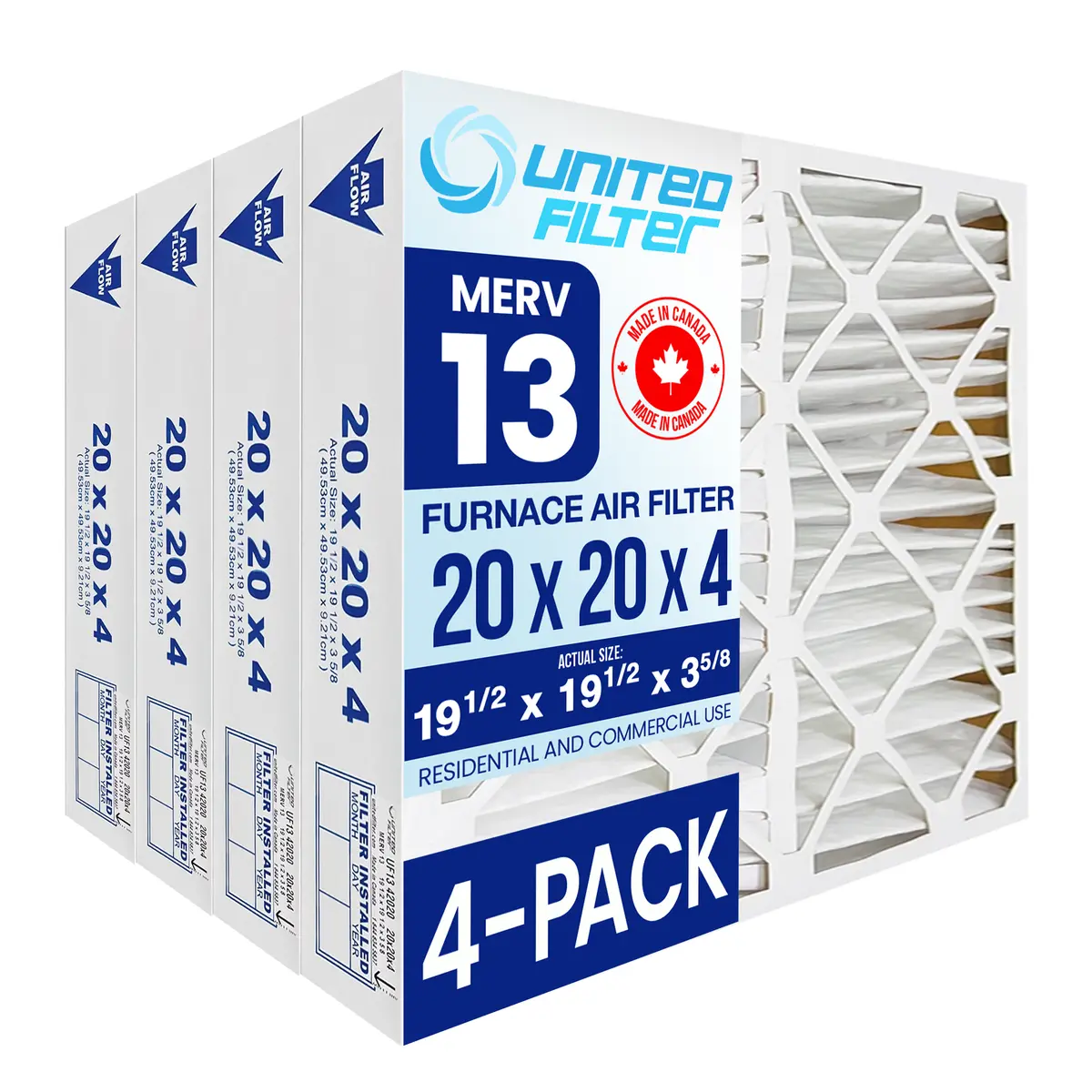 20X20x4 Merv 13 - 4 Pack 1