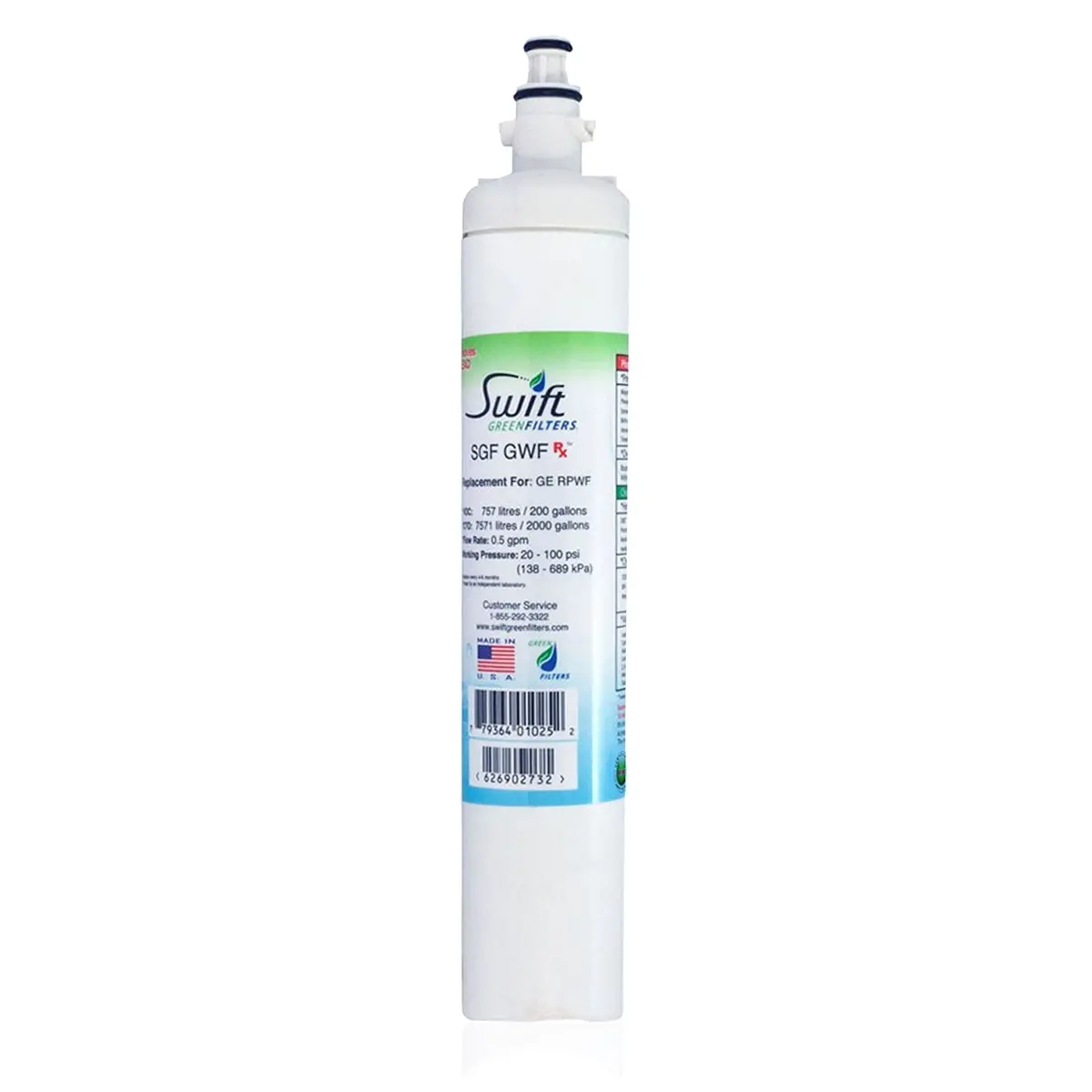 Ge Gwf, Rpwf, Pfe29p & Water-Sentinel Wsg-4 Compatible Pharmaceutical Refrigerator Water Filter 1