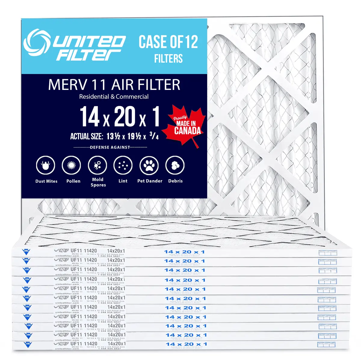 14X20x1 Merv 11 - 12 Pack 1