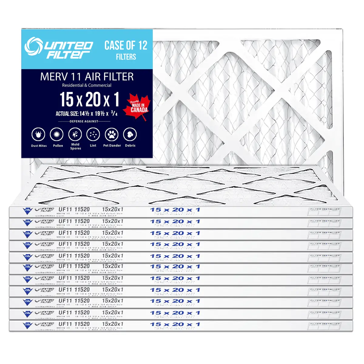 15X20x1 Merv 11 - 12 Pack 1