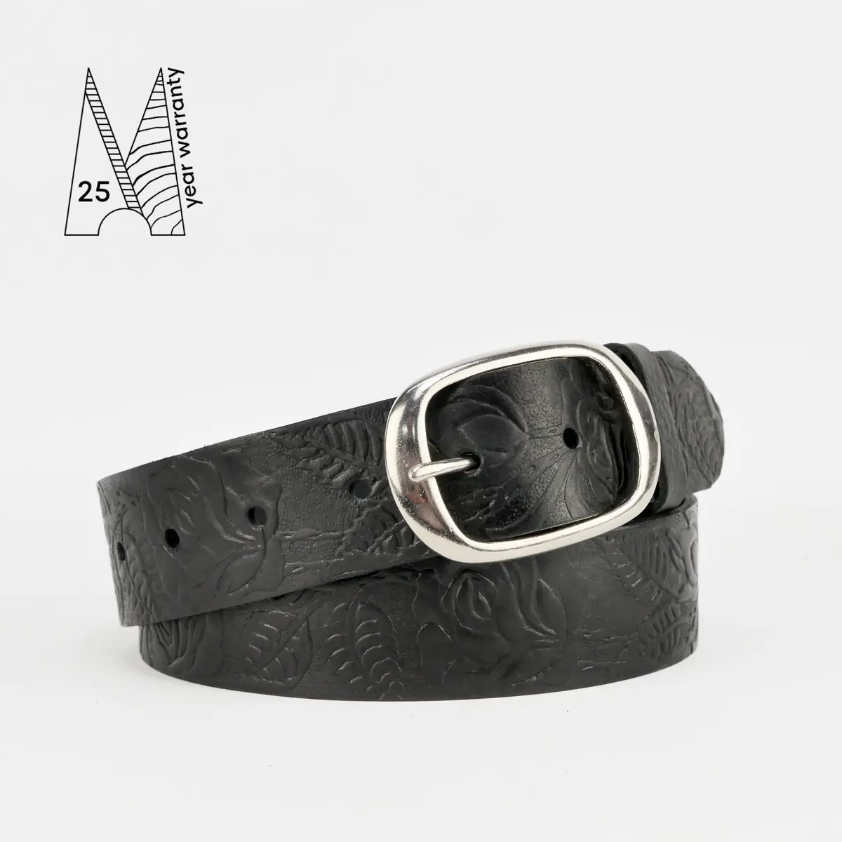 Belt 1 1/2 Rose & Leaf Painted 1