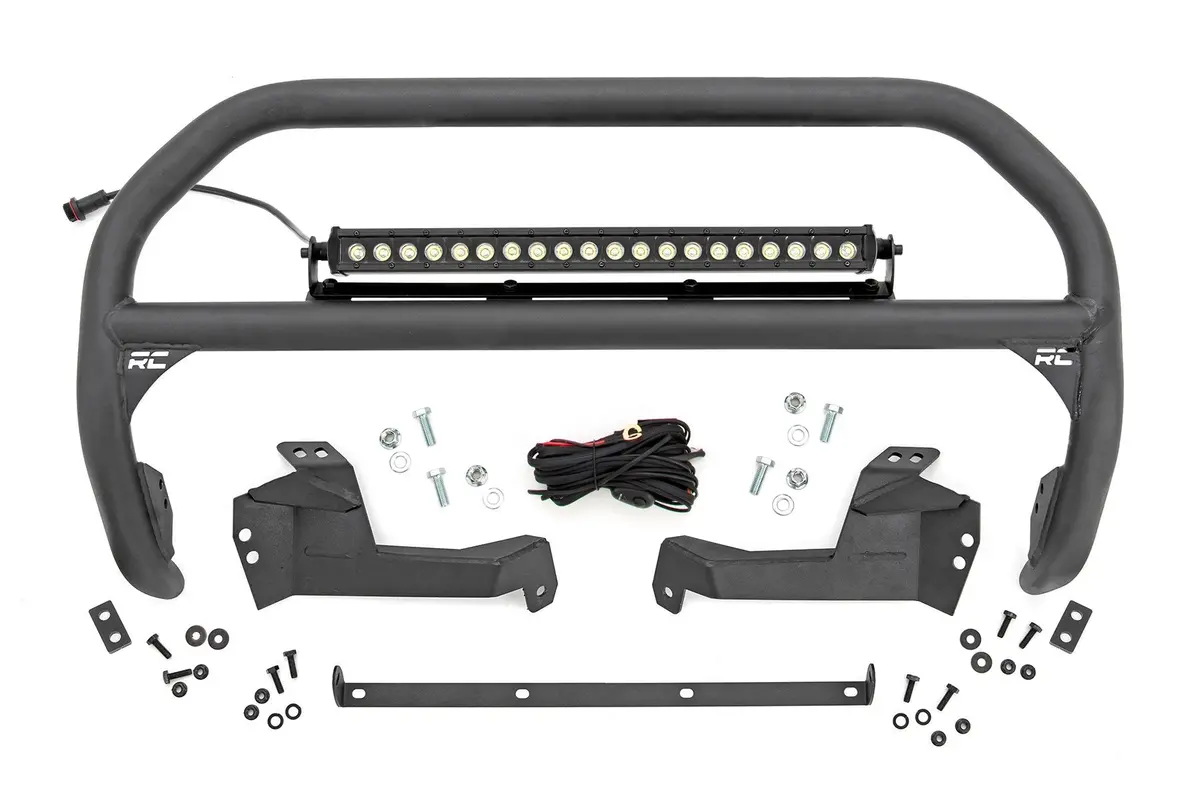 Rough Country Nudge Bar 20 Inch Black Single Row Led Ford Bronco Sport 2021+ - 51041 1