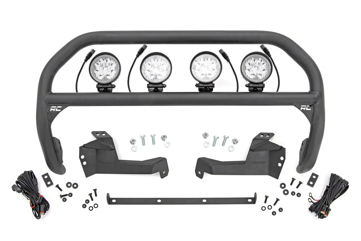 Rough Country Nudge Bar 4 Inch Round Led (X4) - 2021+ Ford Bronco Sport  - 51044 1
