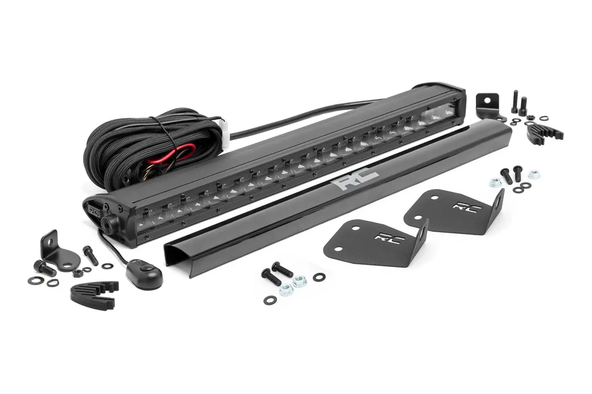 Rough Country Led Light Kit | Bumper Mount | 20" Black Single Row | 2021+ Ford Bronco Sport  - 71036 2