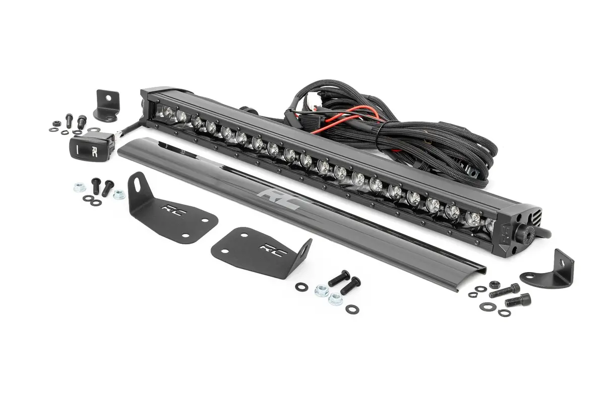 Rough Country Led Light Kit | Bumper Mount | 20" Black Single Row | White Drl |2021+  Ford Bronco Sport - 71037 2