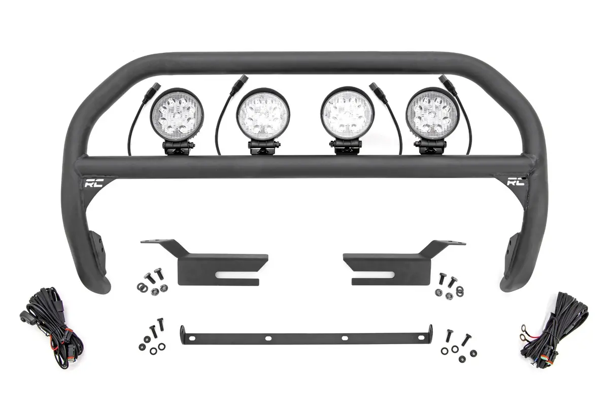 Rough Country Nudge Bar 4 Inch Round Led (X4) - 2021+  Ford Bronco- 51049 1