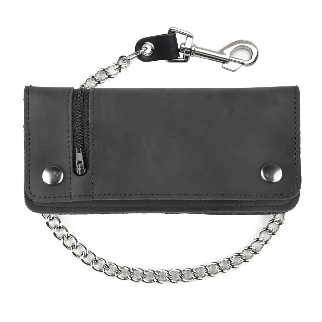 Usa-Made Bw421 Large Biker Wallet With Size Zipper 1