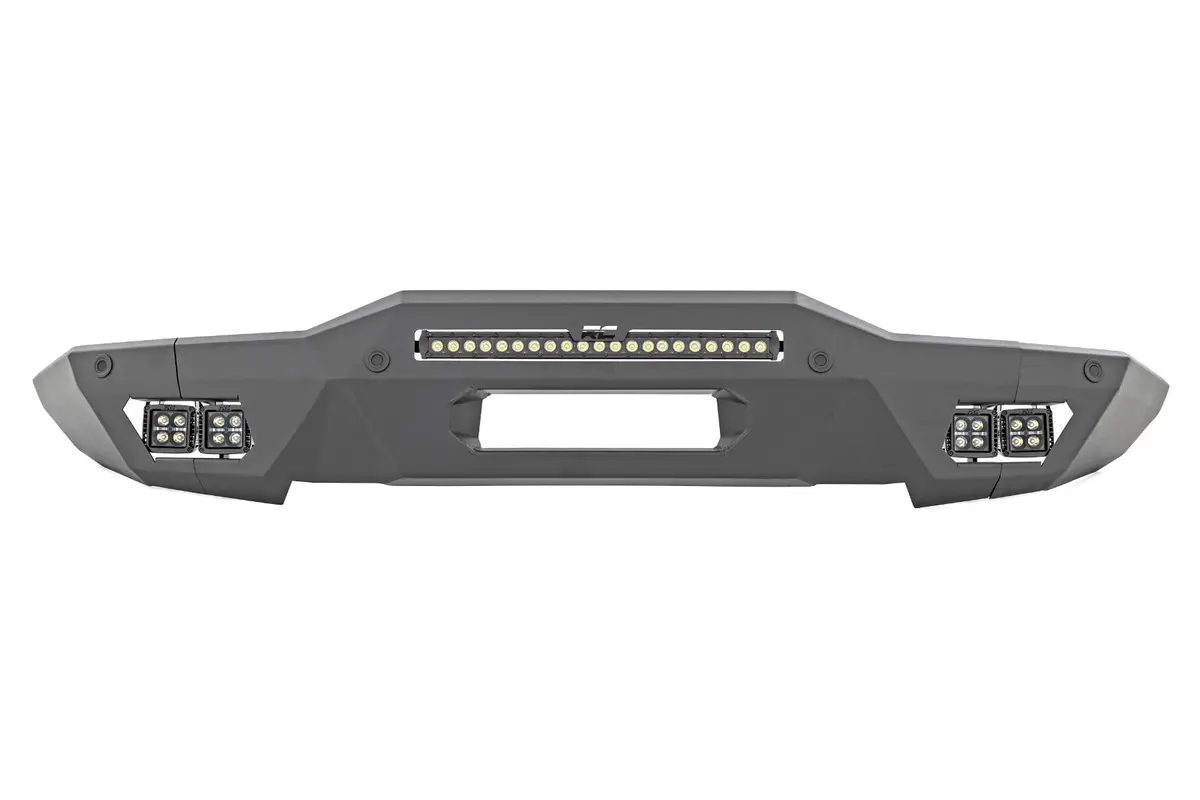 Rough Country Front Bumper Modular Full Wings Amber Drl -  2021+ Ford Bronco  - 51075 1