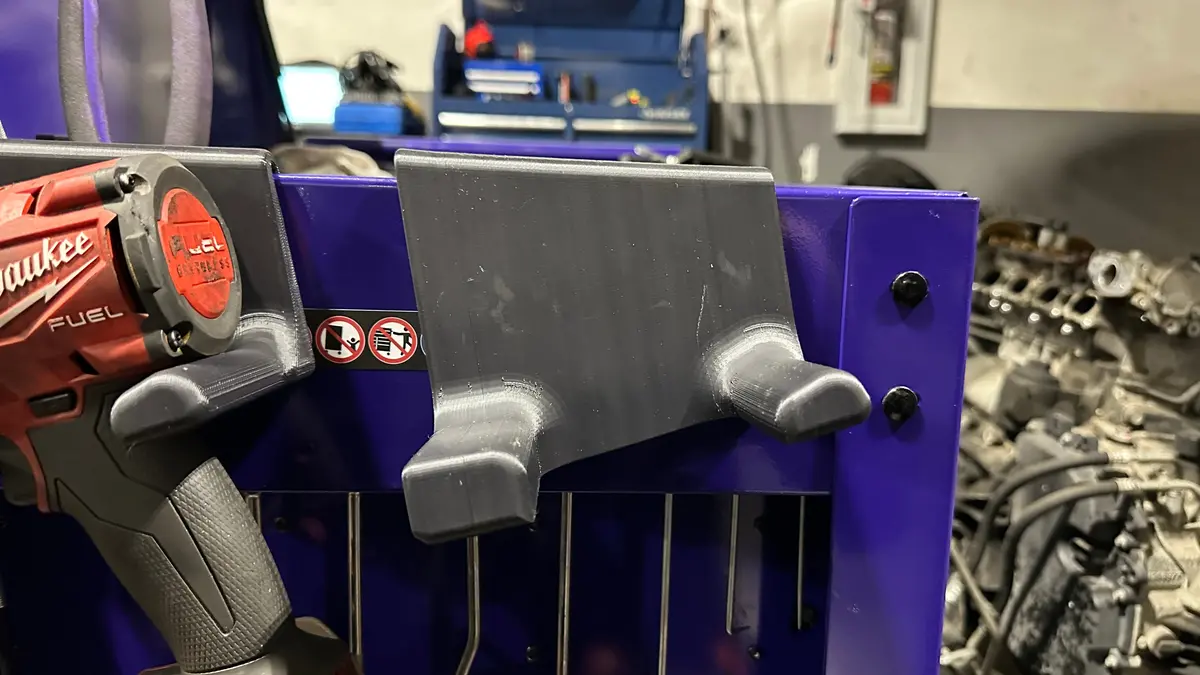 Impact And Drill Holder Side Mount Tool Cart 1
