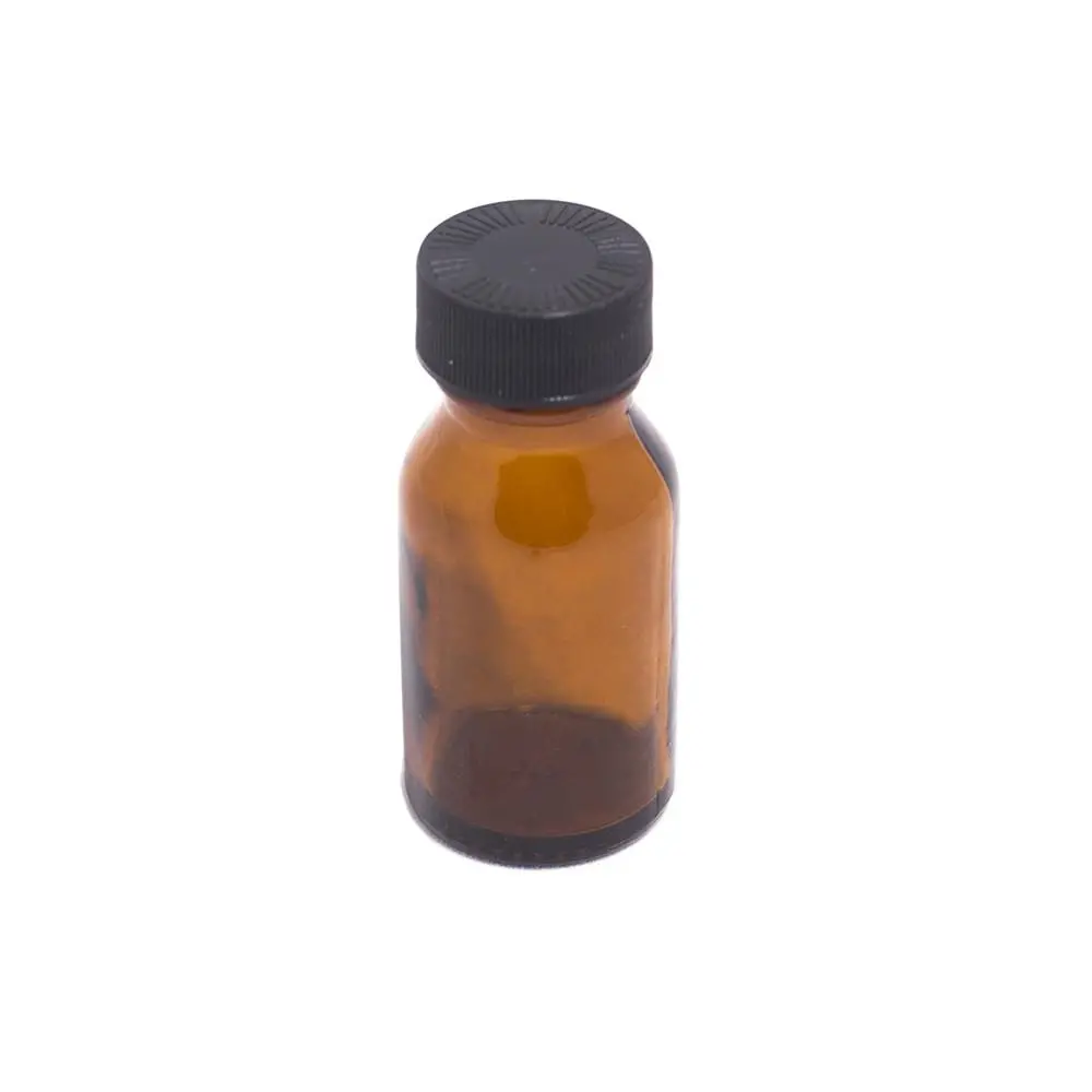 Bottle - Small Brown Glass With Lid 1