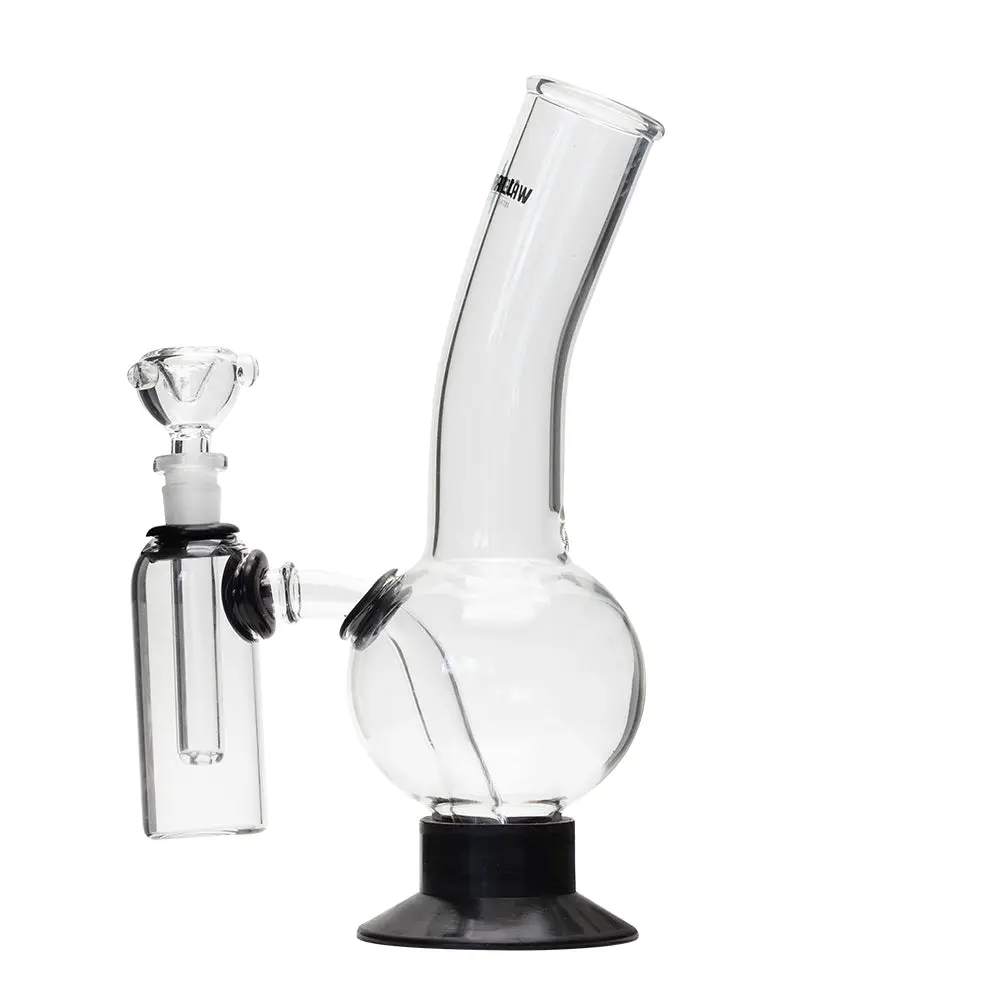 Waterfall Decimator Highbrid Series Glass Bong With Ash Catcher - Black 1