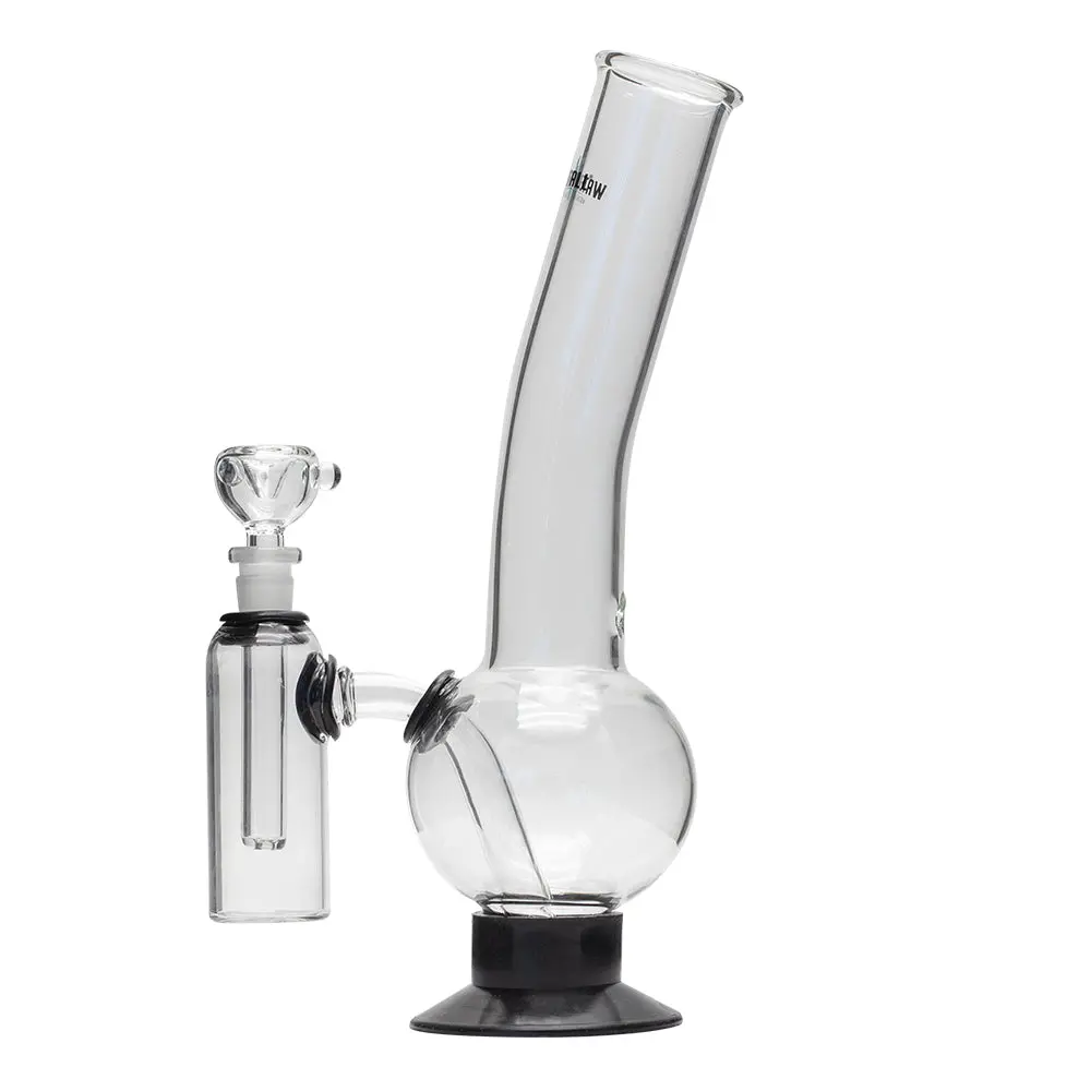 Waterfall Supernova Highbrid Series Glass Bong With Ash Catcher - Black 1