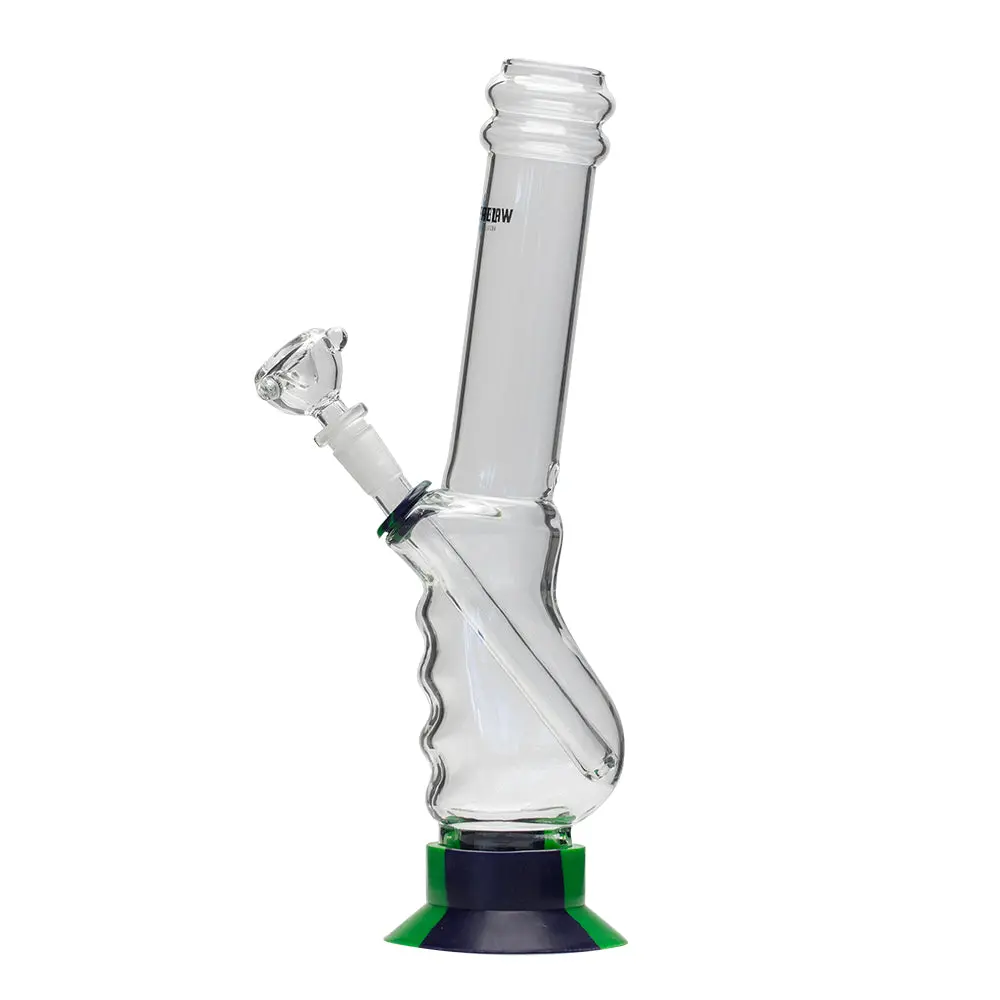 Waterfall Large Gripper Highbrid Series Glass Bong - Green/Blue 1