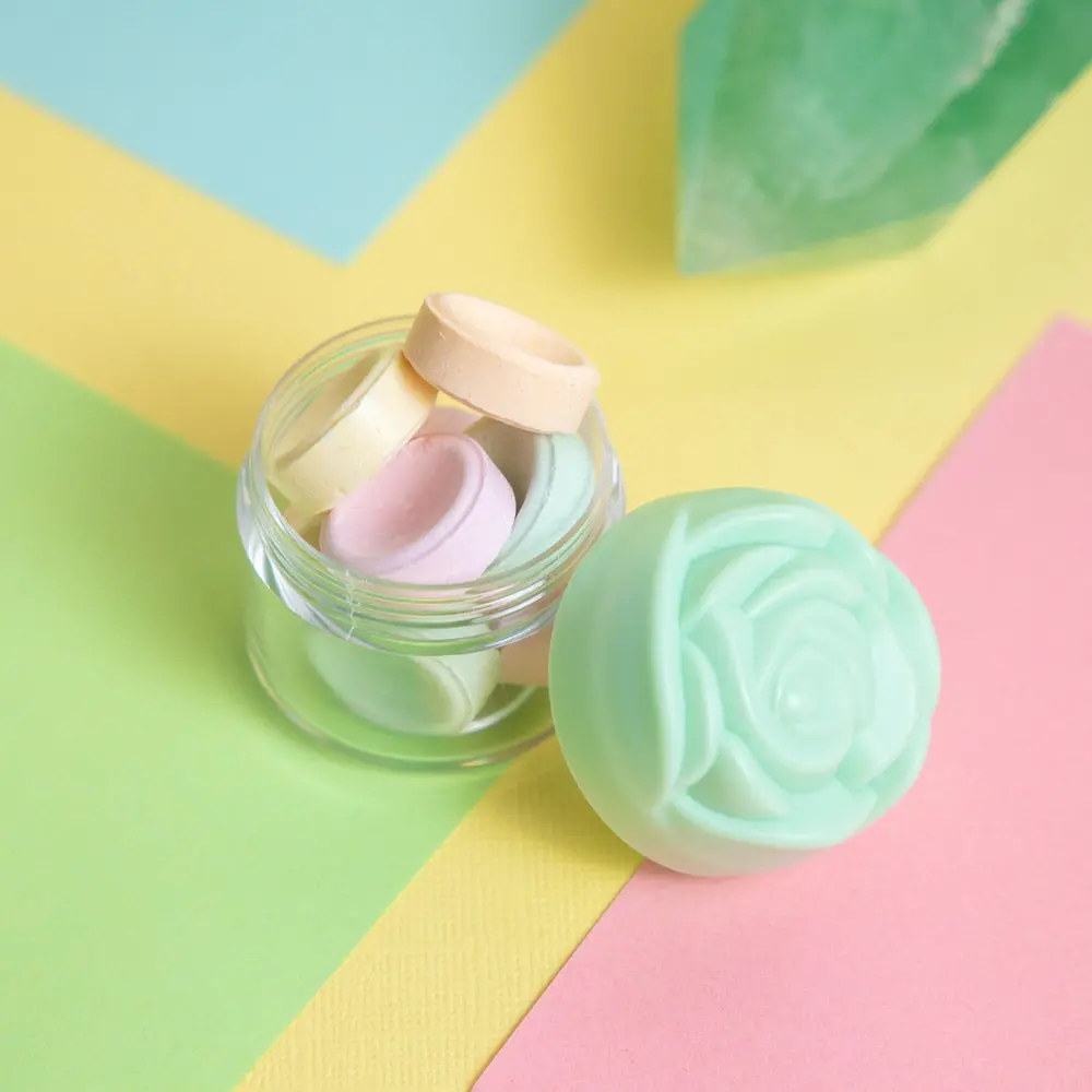 Rose Plastic Clear Container - Green 1