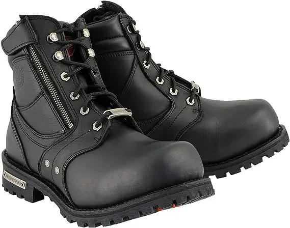 Men's 6" Lace Up Boot With Outside Zipper 1