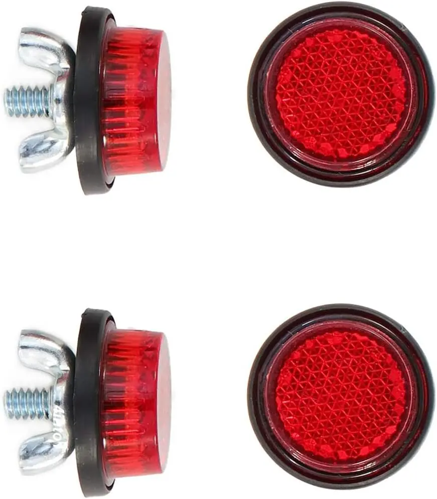 Single License Plate Reflector Red 1