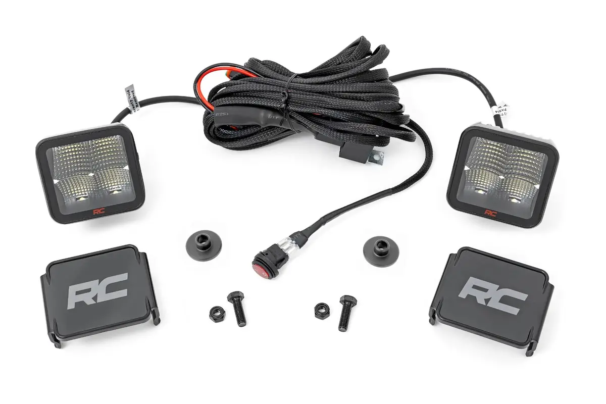 Rough Country Led Light Kit Ditch Mount 2" Spectrum Pair Spot Pattern - 2021+ Ford Bronco - 82047 1