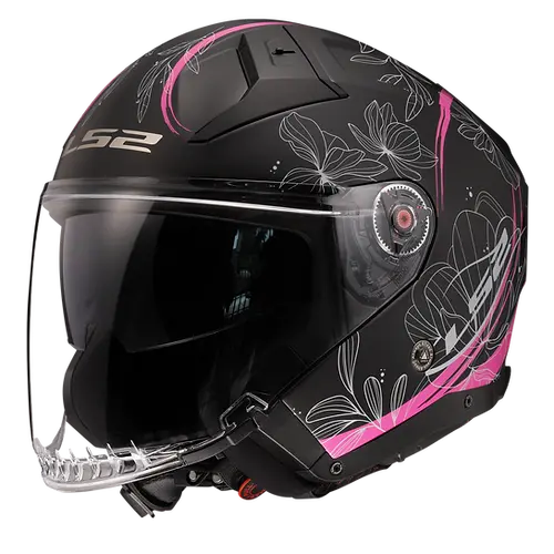 Ls2 Infinity Ii Open Face Helmet Lotus Graphic 1