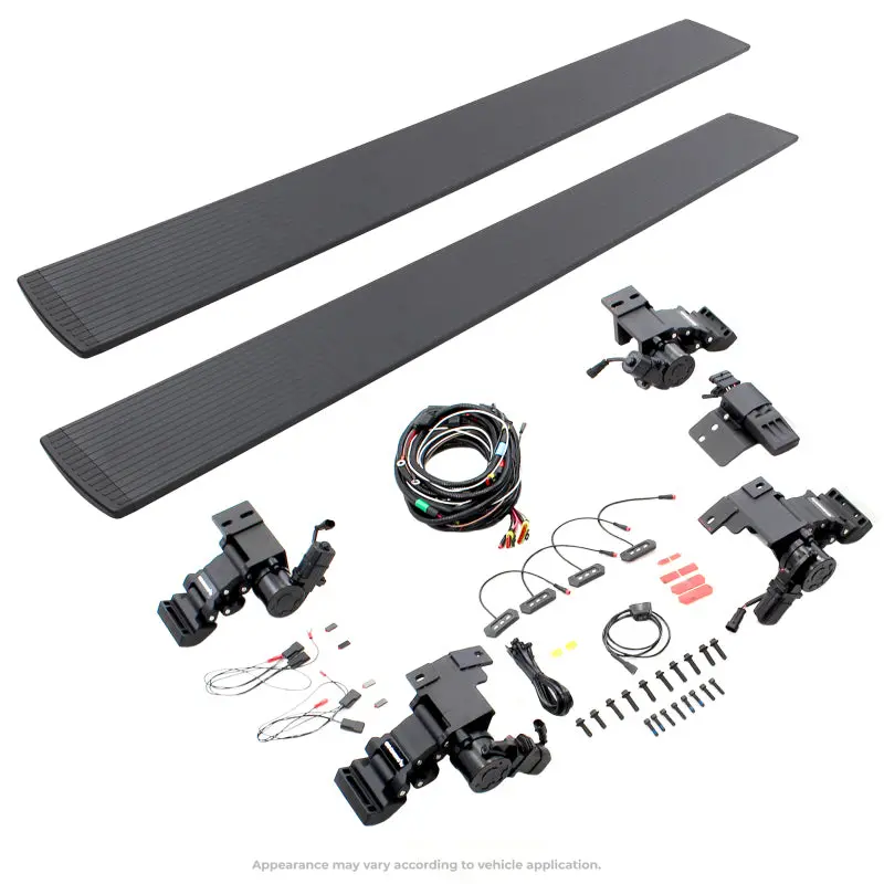 Go Rhino 4Dr E-Board E1 Electric Running Board Kit (No Drill) -2021+ Ford Bronco- Tex. Blk - Gor20412974pc 2