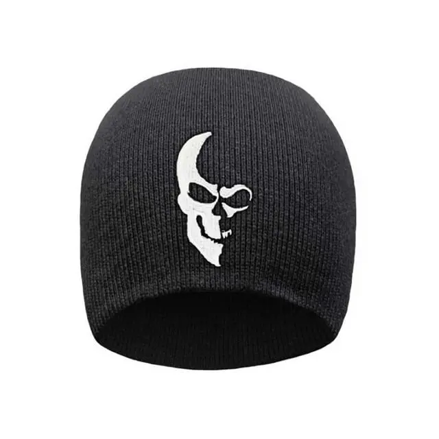 Ghosted Half Skull Beanie 1