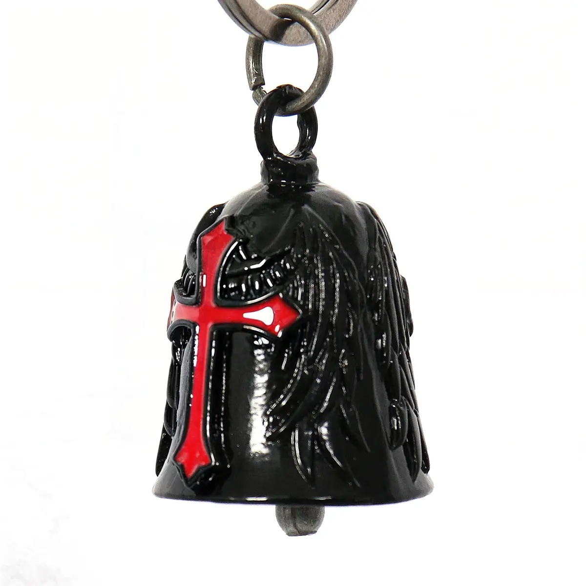 Motorcycle Bell - Black And Red Iron Cross 1