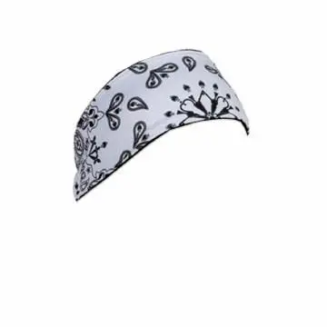 Headband White Paisley 1