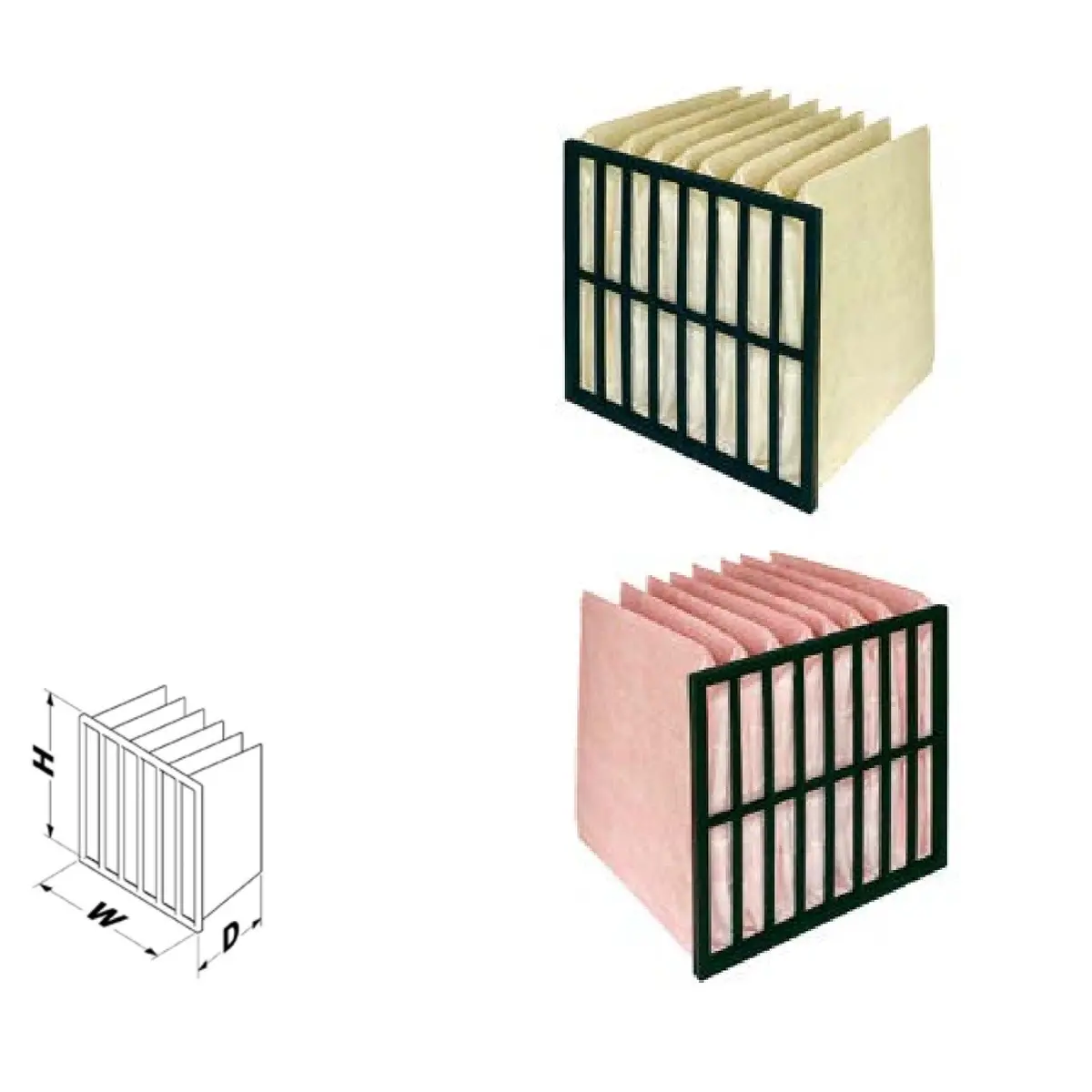 Pocket Bag Filter 8 Pocket 90% 24 X 24 X 15 Merv 14 (Sold In Quantities Of 3) 1