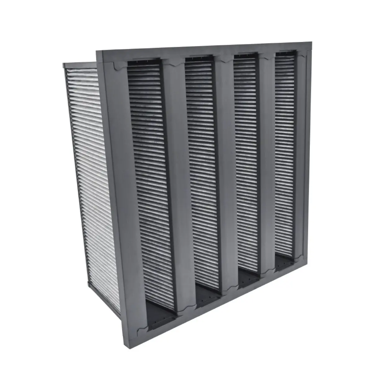 24X24x12 V Bank Microgranulate Carbon Filter With Plastic Frame Merv 15 1